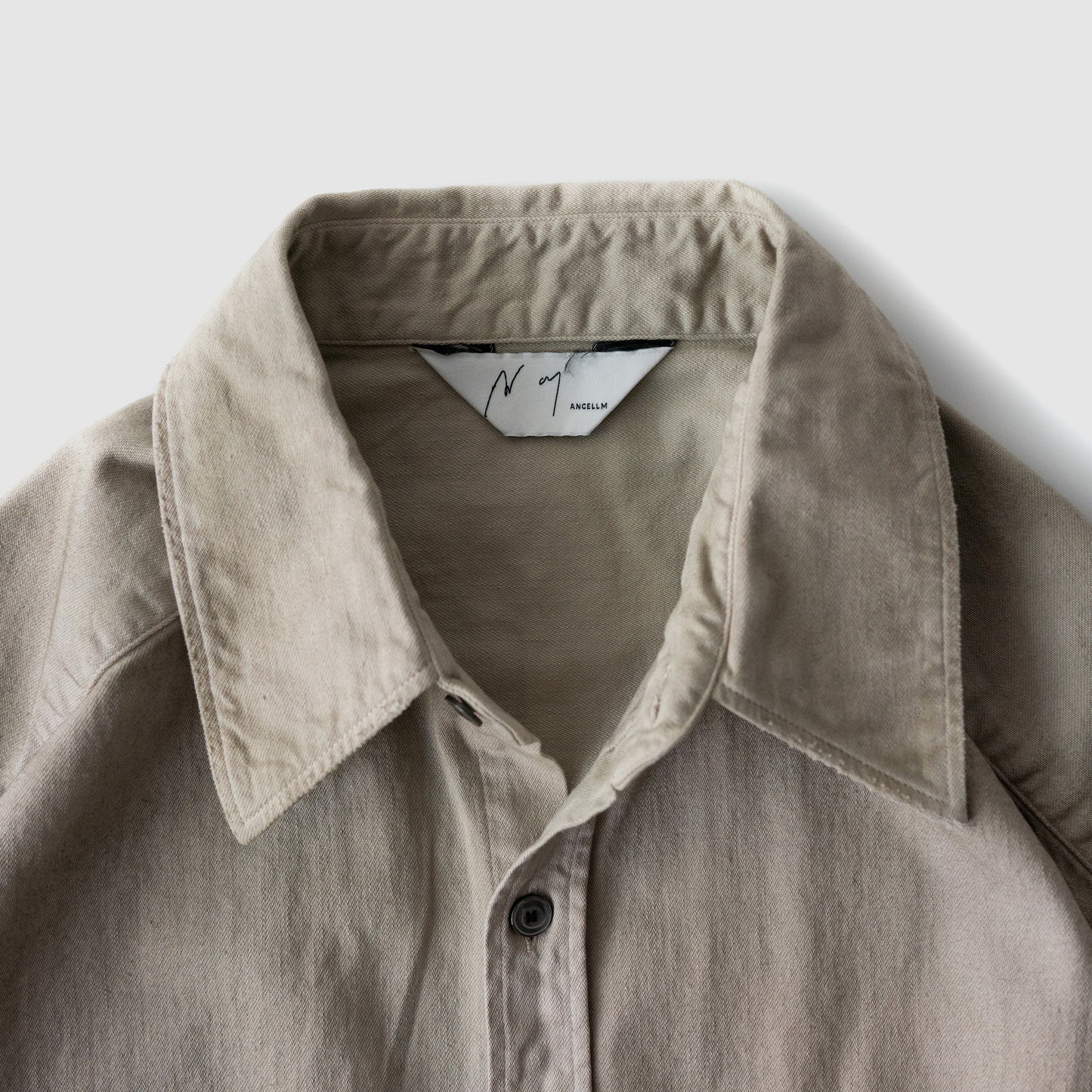 ANCELLM / DENIM DRESS SHIRT "SAND"