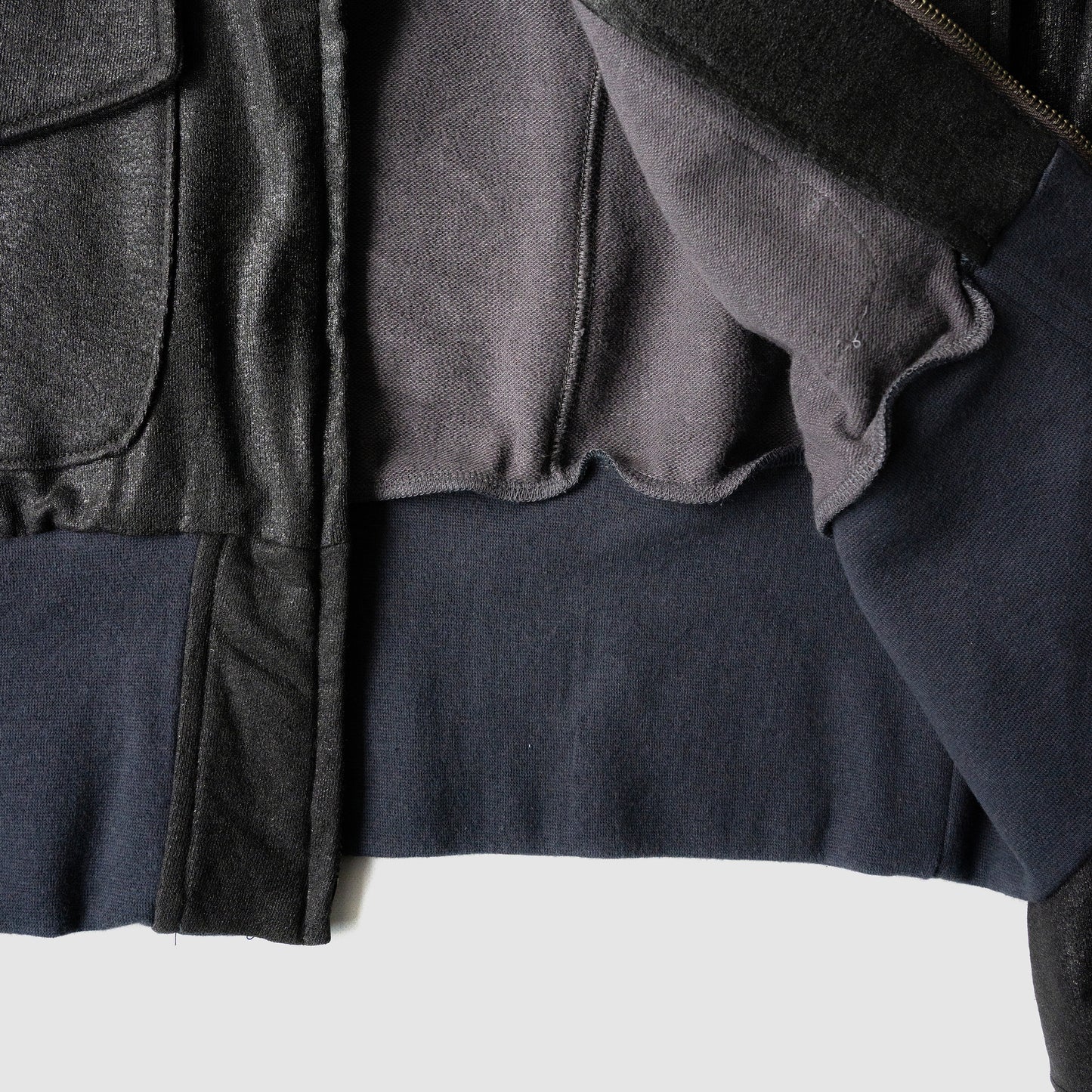 ANTHEM A/ CRACK TERRY BLOUSON "BLUE GRAY"