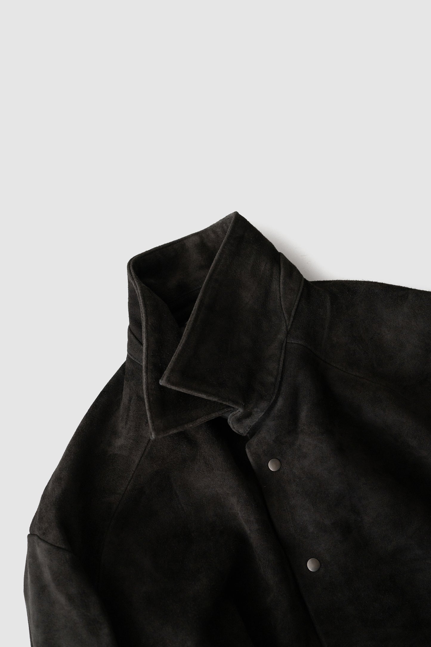 ANCELLM / GEEP LEATHER OVER SHIRT "BLACK"