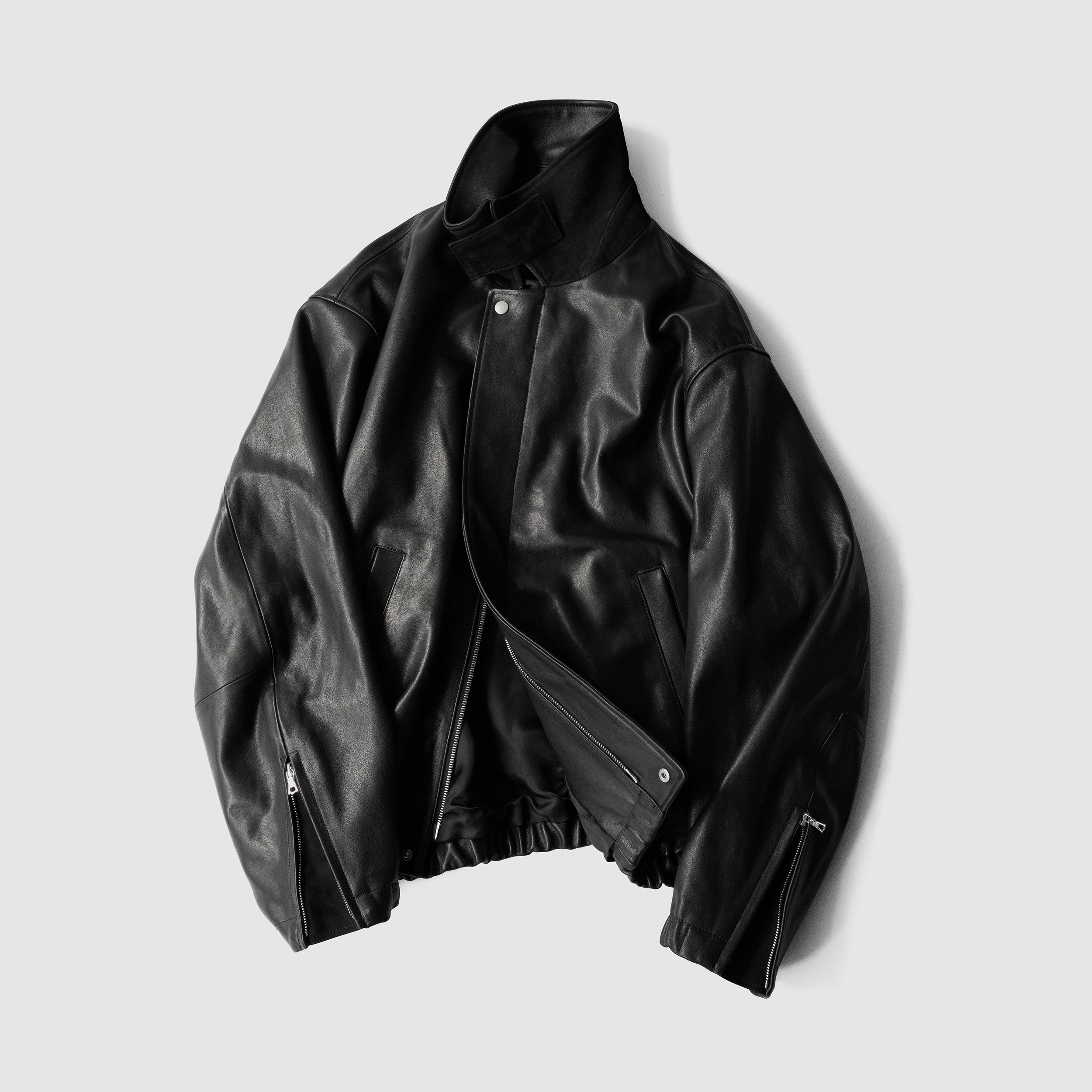 ssstein(シュタイン)/ -ex- SHEEP LEATHER ZIP SHORT JACKET 