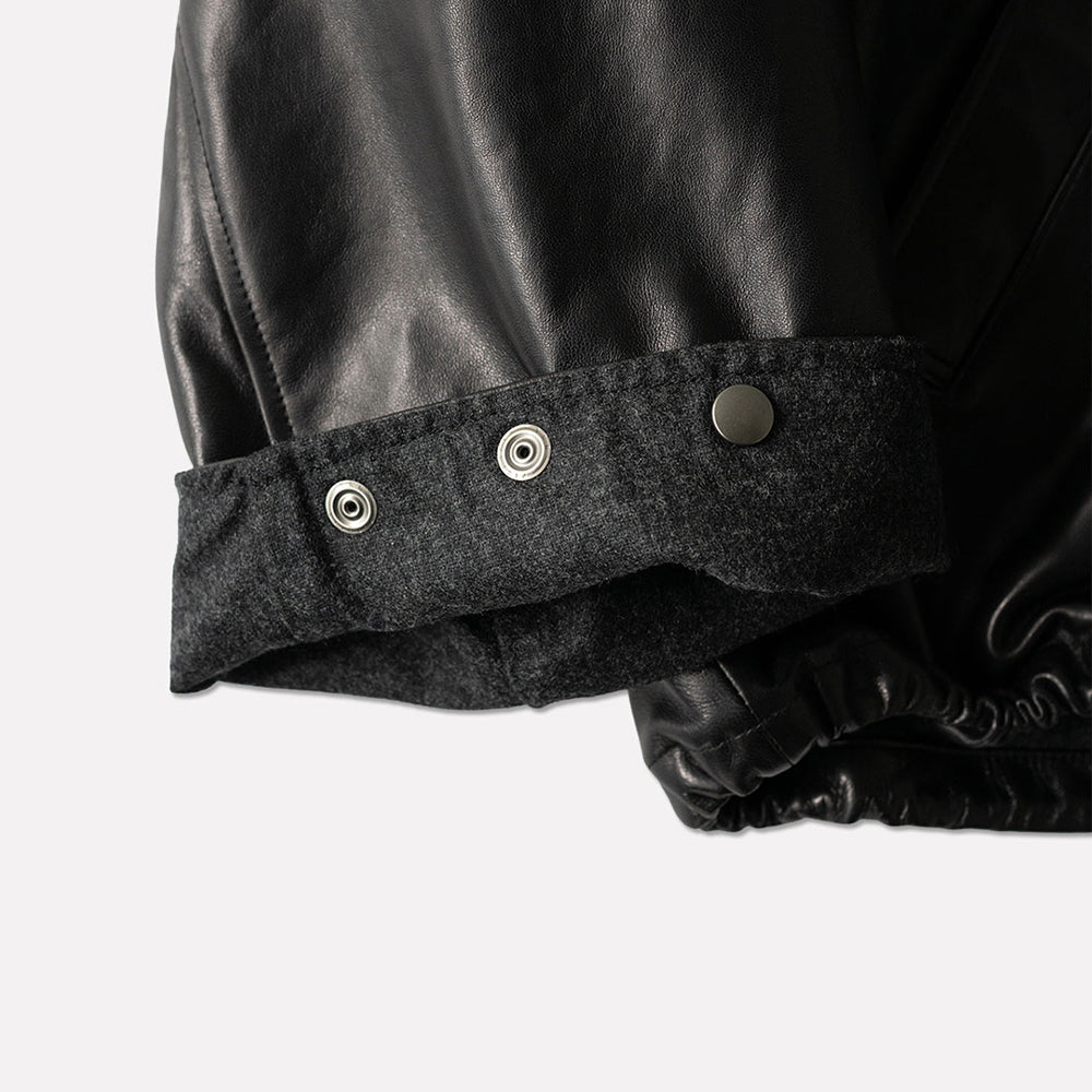 barbell object / leather ns jkt "black"