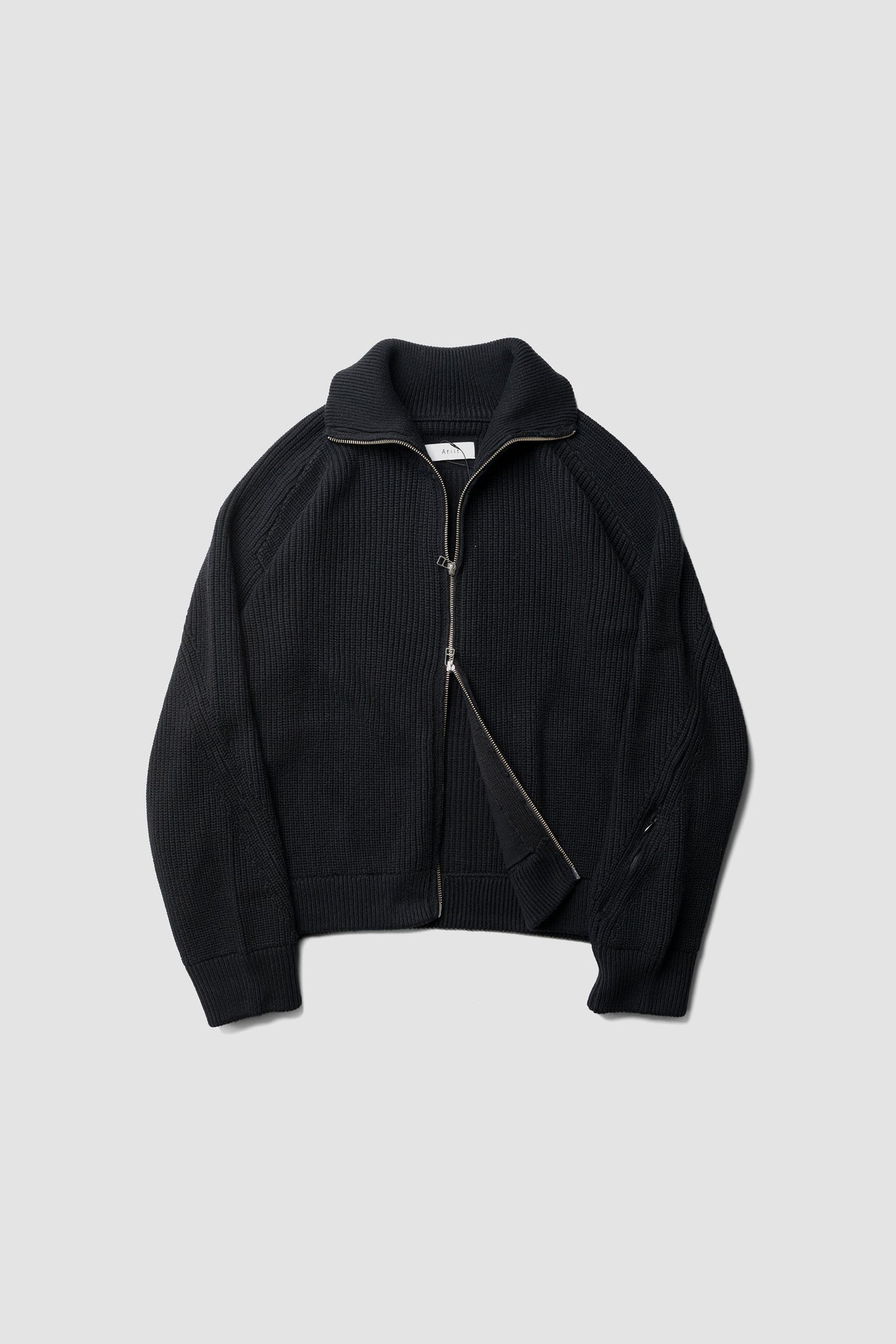Afiit / KNIT BLOUSON  "BLACK"