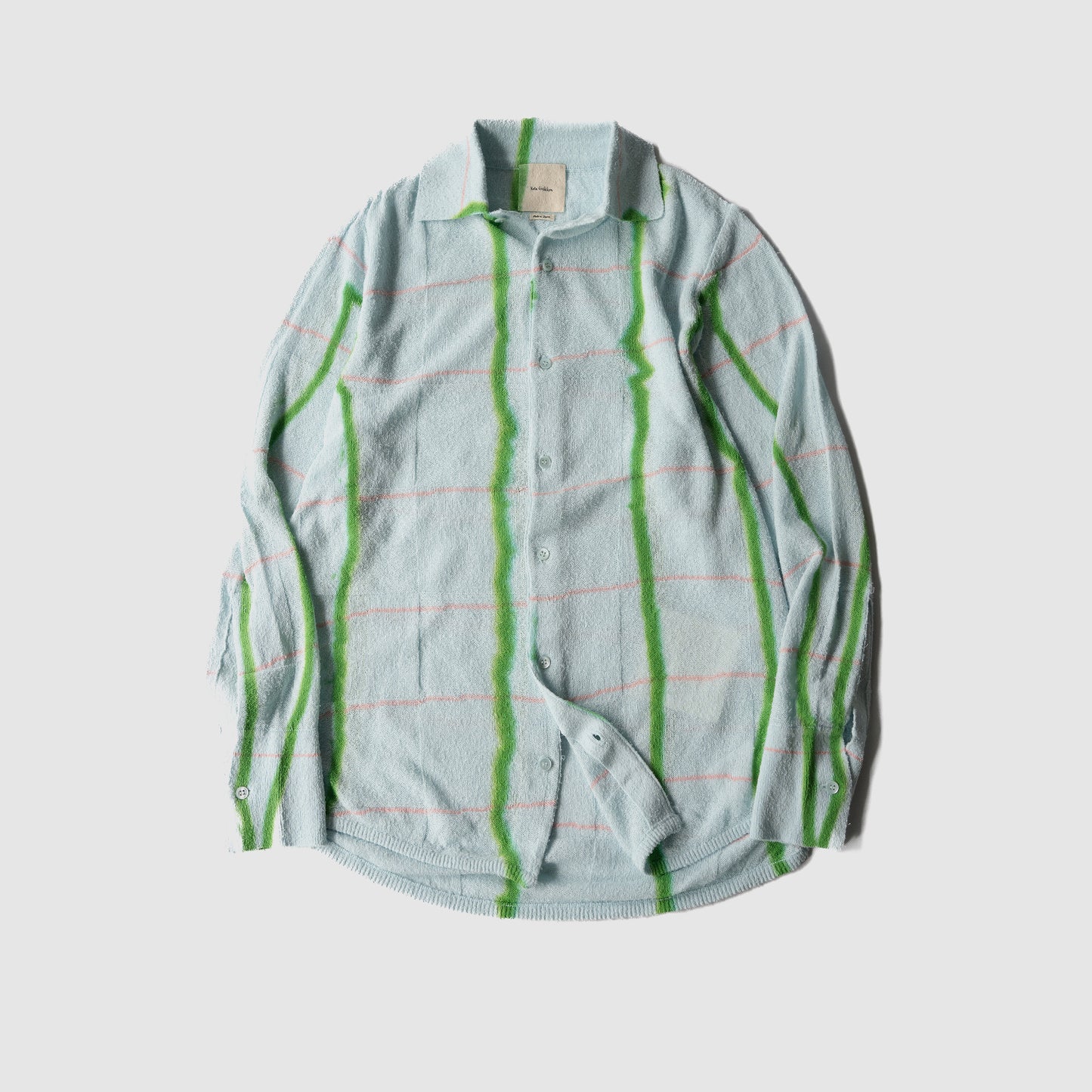 Kota Gushiken/ Chusen Dyeing Plaid Shirt "Light Blue"