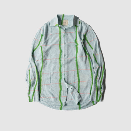 Kota Gushiken/ Chusen Dyeing Plaid Shirt "Light Blue"