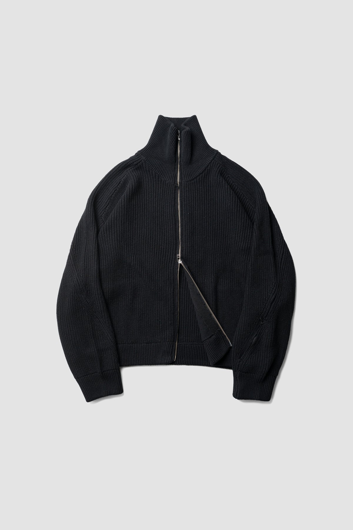 Afiit / KNIT BLOUSON  "BLACK"