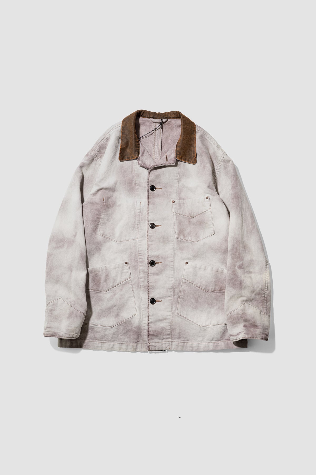 ANTHEM A/ HAND VINTAGE DYED SPARKLE DENIM JACKET "FOG PURPLE"
