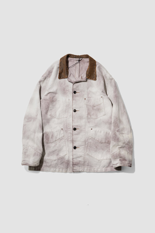 ANTHEM A/ HAND VINTAGE DYED SPARKLE DENIM JACKET "FOG PURPLE"