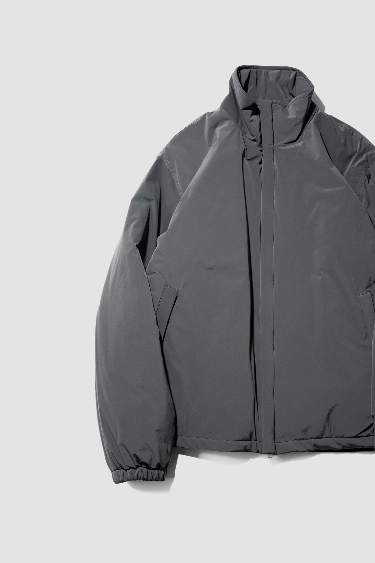 YOKE/ Nylon Puffer Stand Blouson "Charcoal"