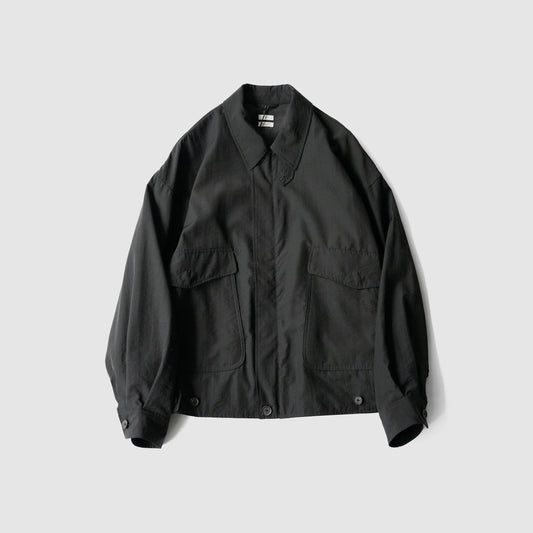 YOKE/ Wool Nylon Flight Jacket "BLACK"