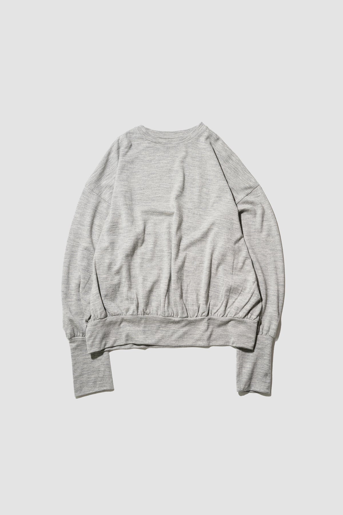 barbell object / wool bo top "gray"