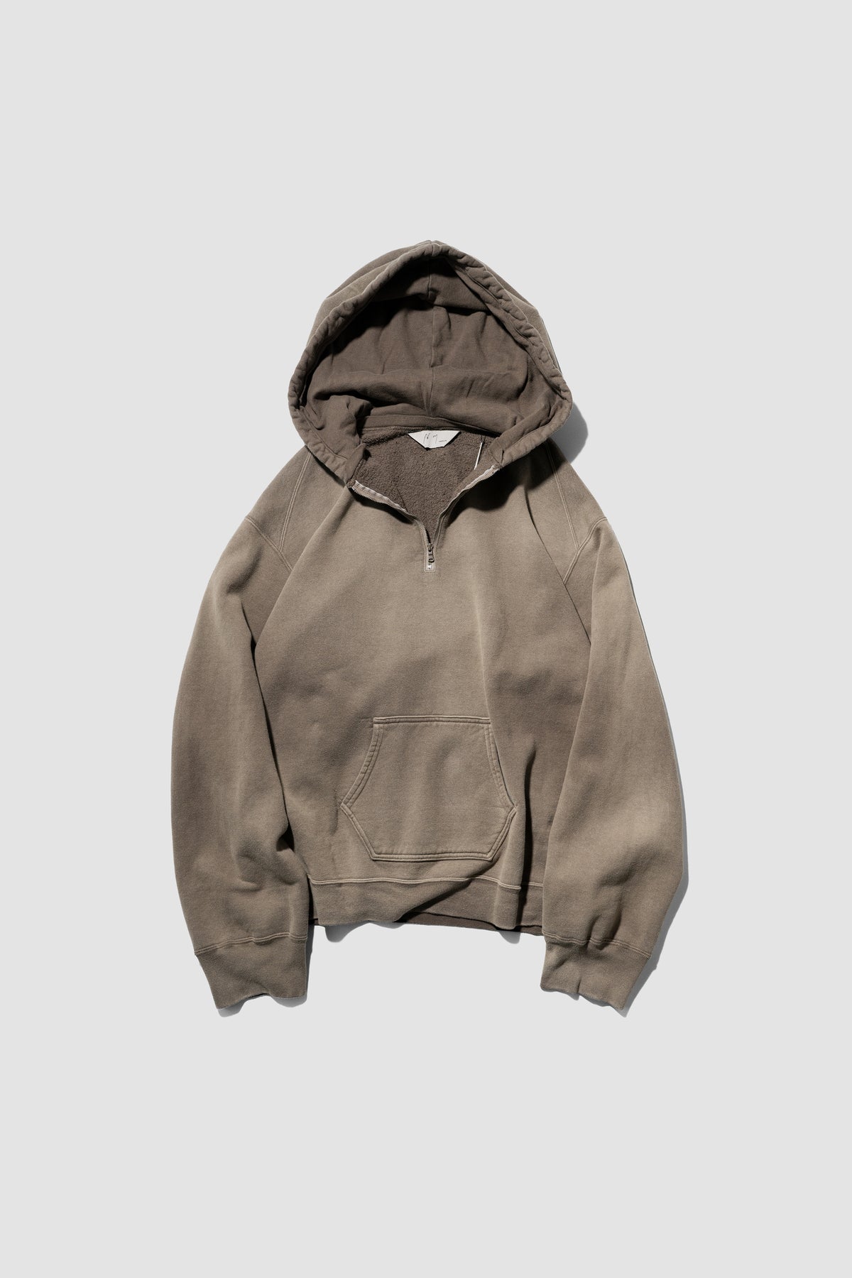 ANCELLM / FLEECE-LINED SWEAT HOODIE "P.BEIGE"