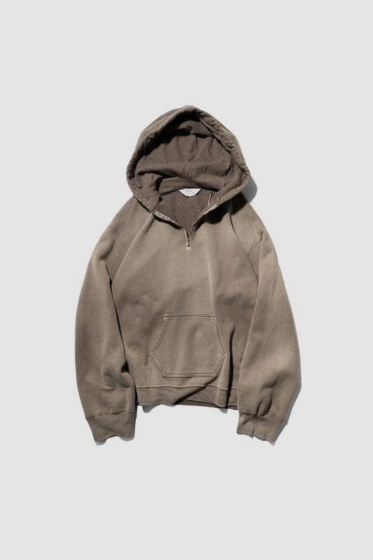 ANCELLM / FLEECE-LINED SWEAT HOODIE "P.BEIGE"
