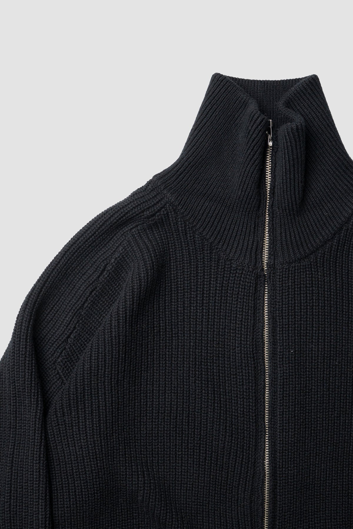 Afiit / KNIT BLOUSON  "BLACK"