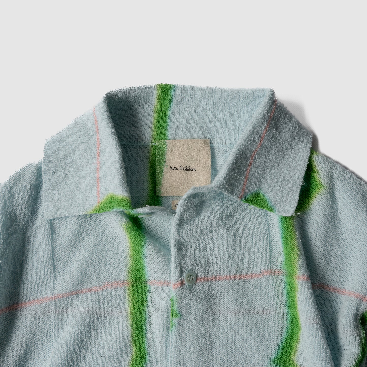 Kota Gushiken/ Chusen Dyeing Plaid Shirt "Light Blue"