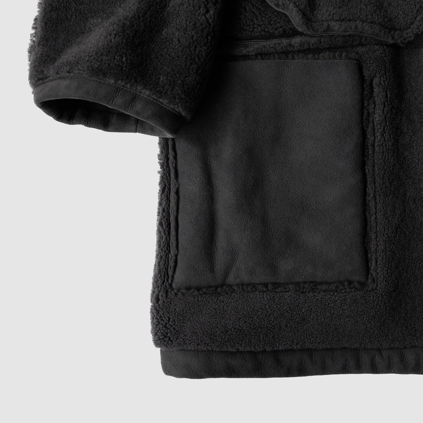 YOKE/ REVERSIBLE MOUTON RANCH COAT "CHARCOAL"