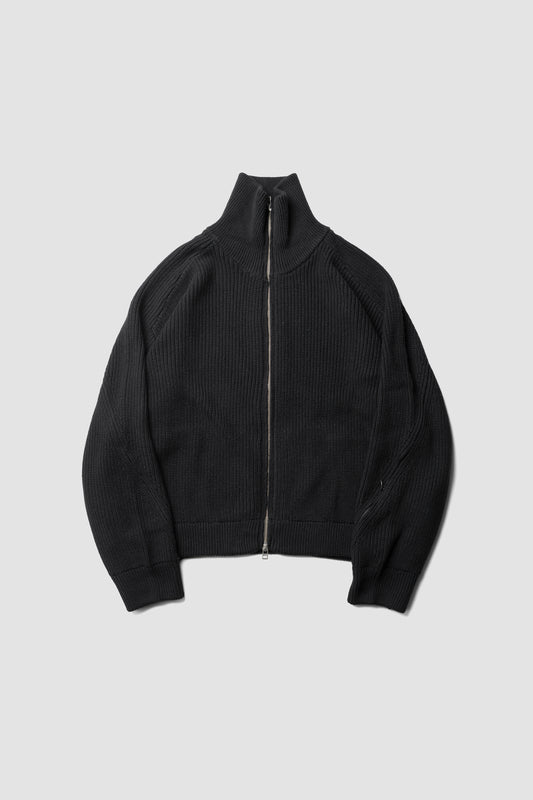 Afiit / KNIT BLOUSON  "BLACK"