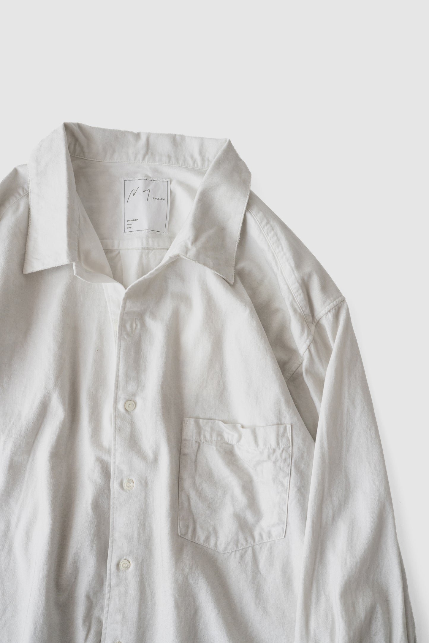 ANCELLM / L.T OZ DENIM SHIRT "G.WHITE"