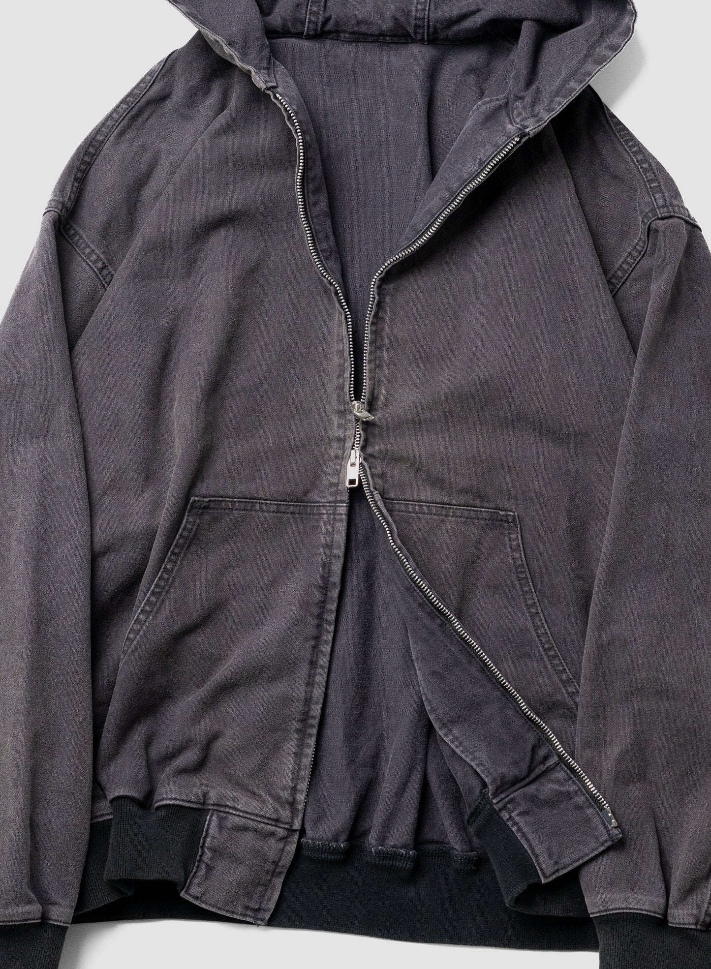 ssstein/ SULFUR DYED OXFORD VINTAGE HOOD JACKET "BLACK"