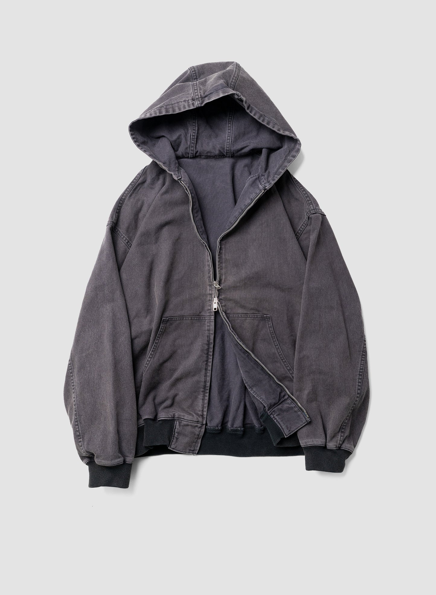ssstein/ SULFUR DYED OXFORD VINTAGE HOOD JACKET "BLACK"