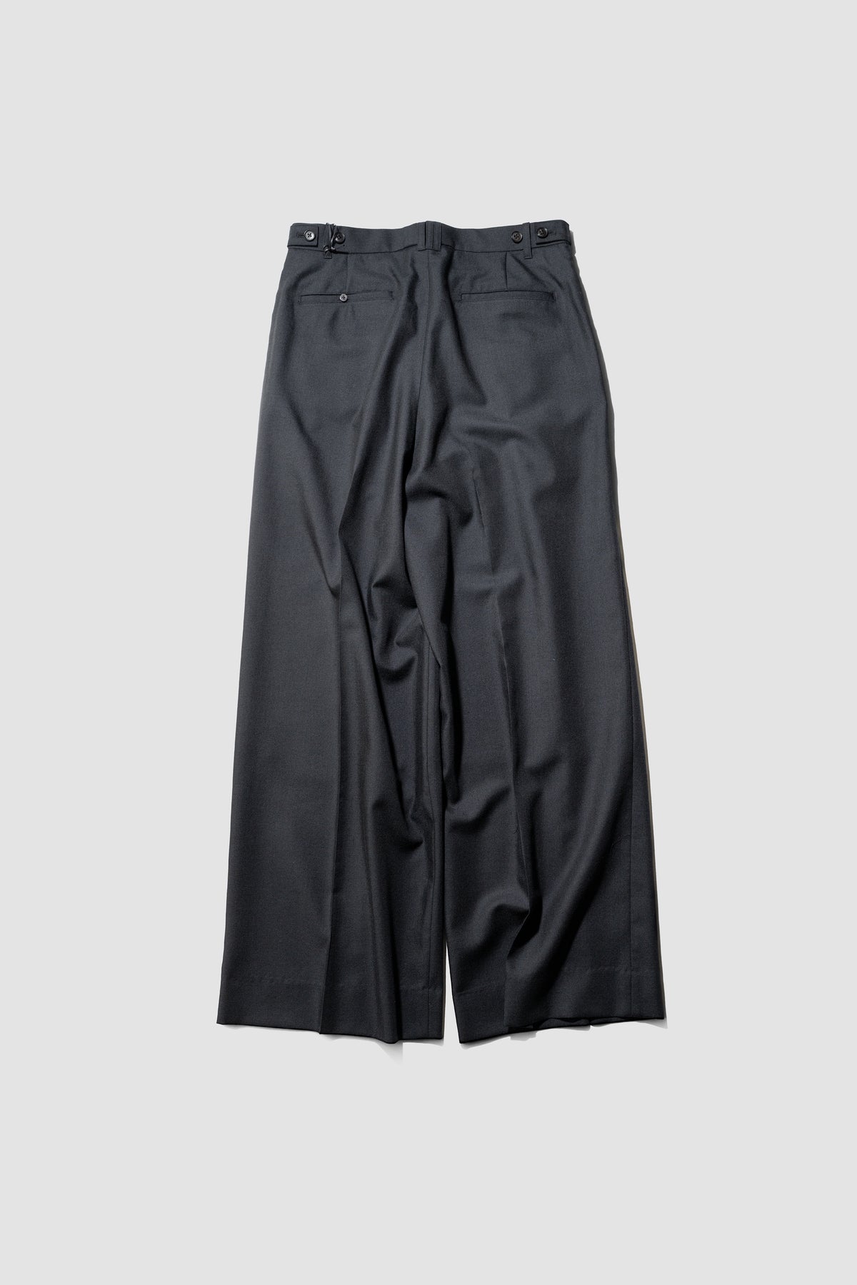 YOKE/ 3pleated Wide-leg Trousers "Black"
