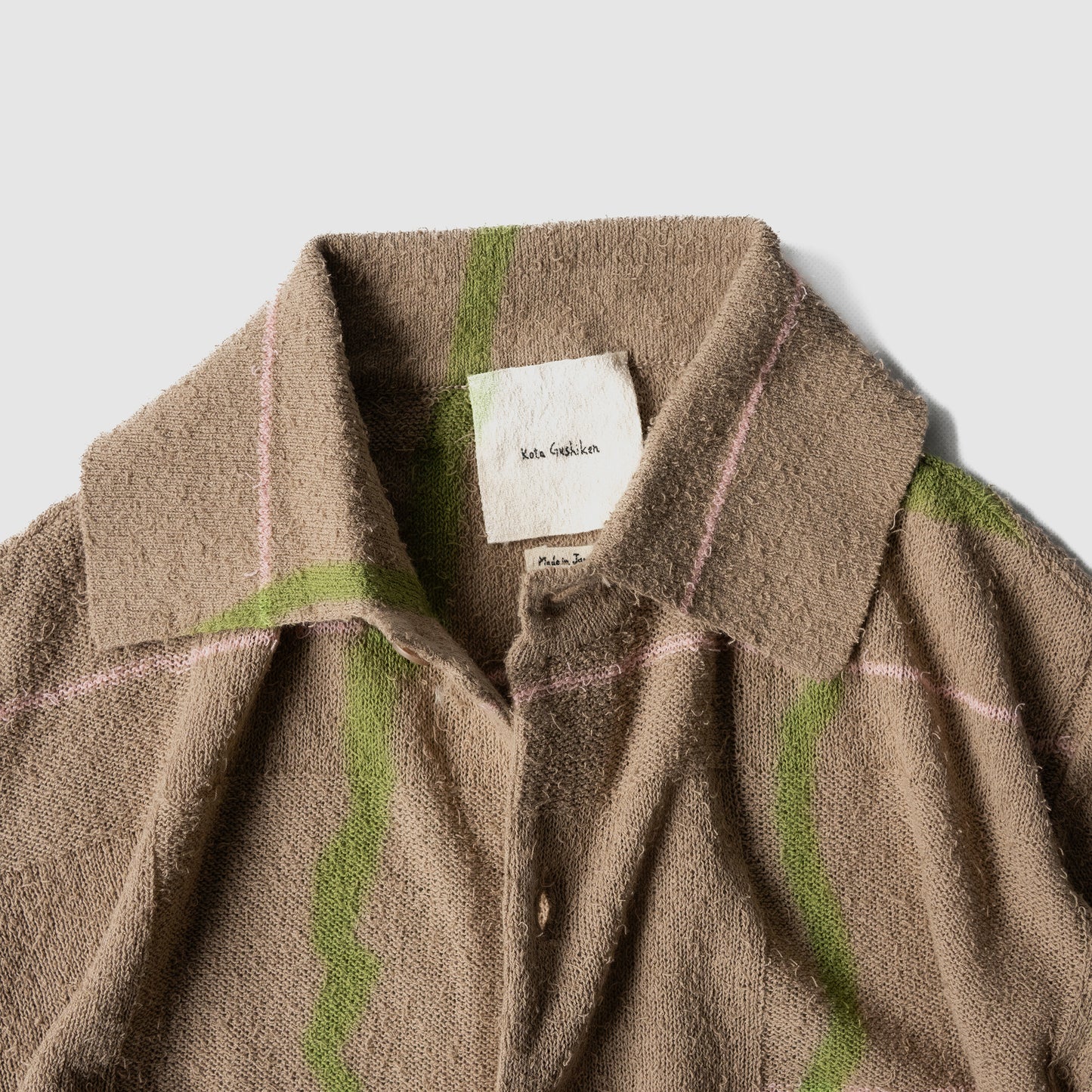 Kota Gushiken/ Chusen Dyeing Plaid Shirt "Beige"