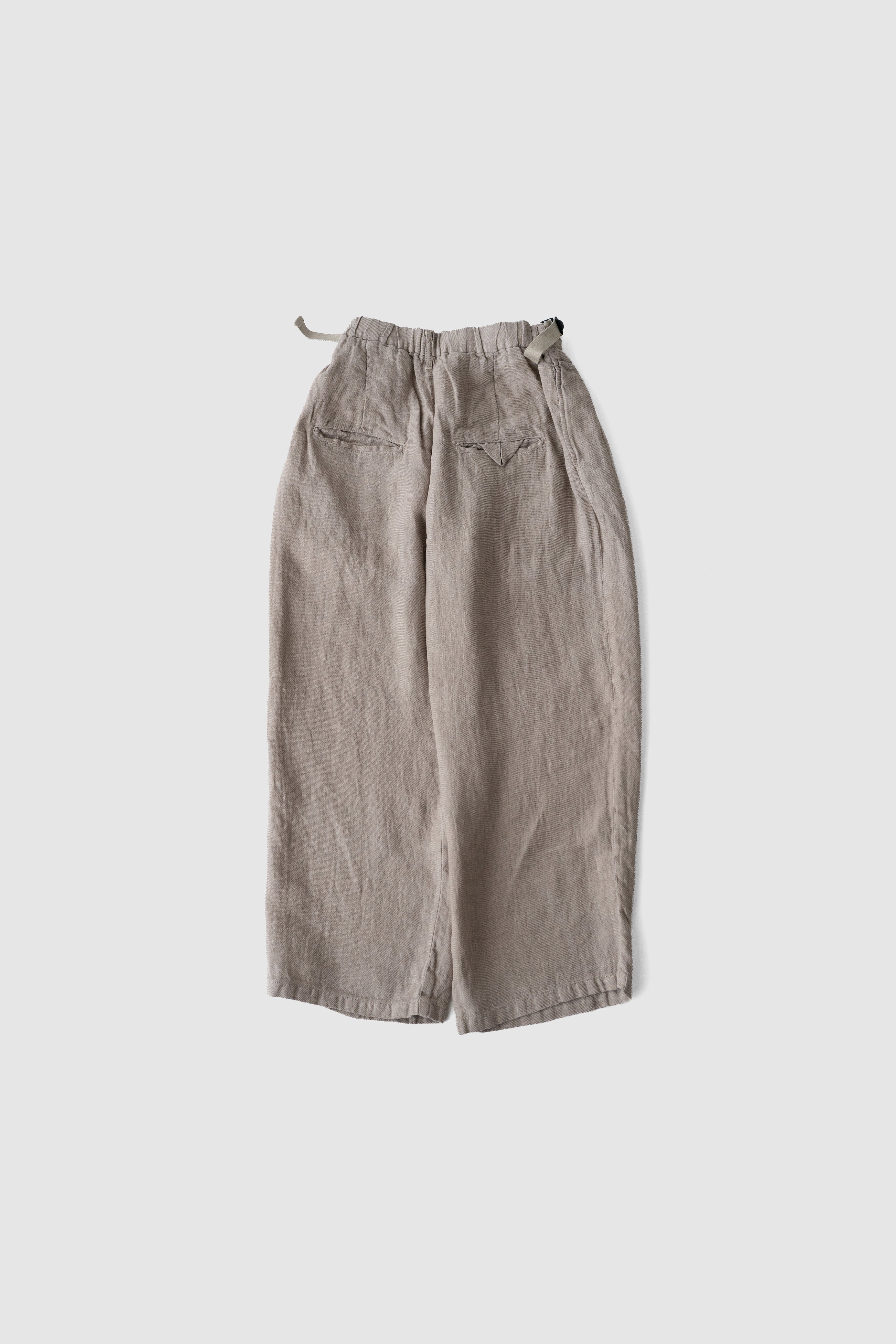 ANCELLM(アンセルム) / BELTED LINEN TUCK SLACKS 