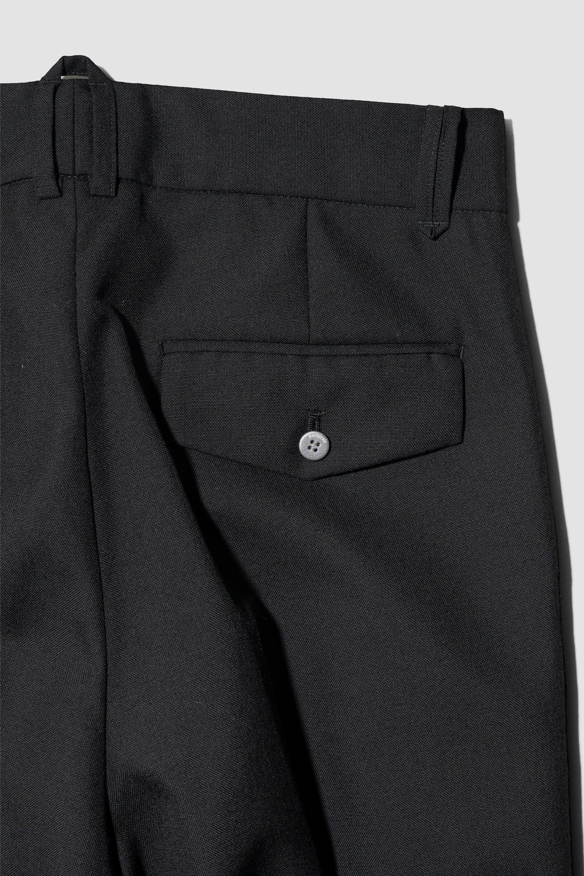 paratrait/ WOOL NONKE SLACKS "BLACK"