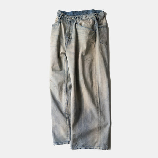 ANCELLM / EX. #08 DENIM WIDE SLACKS "INDIGO"