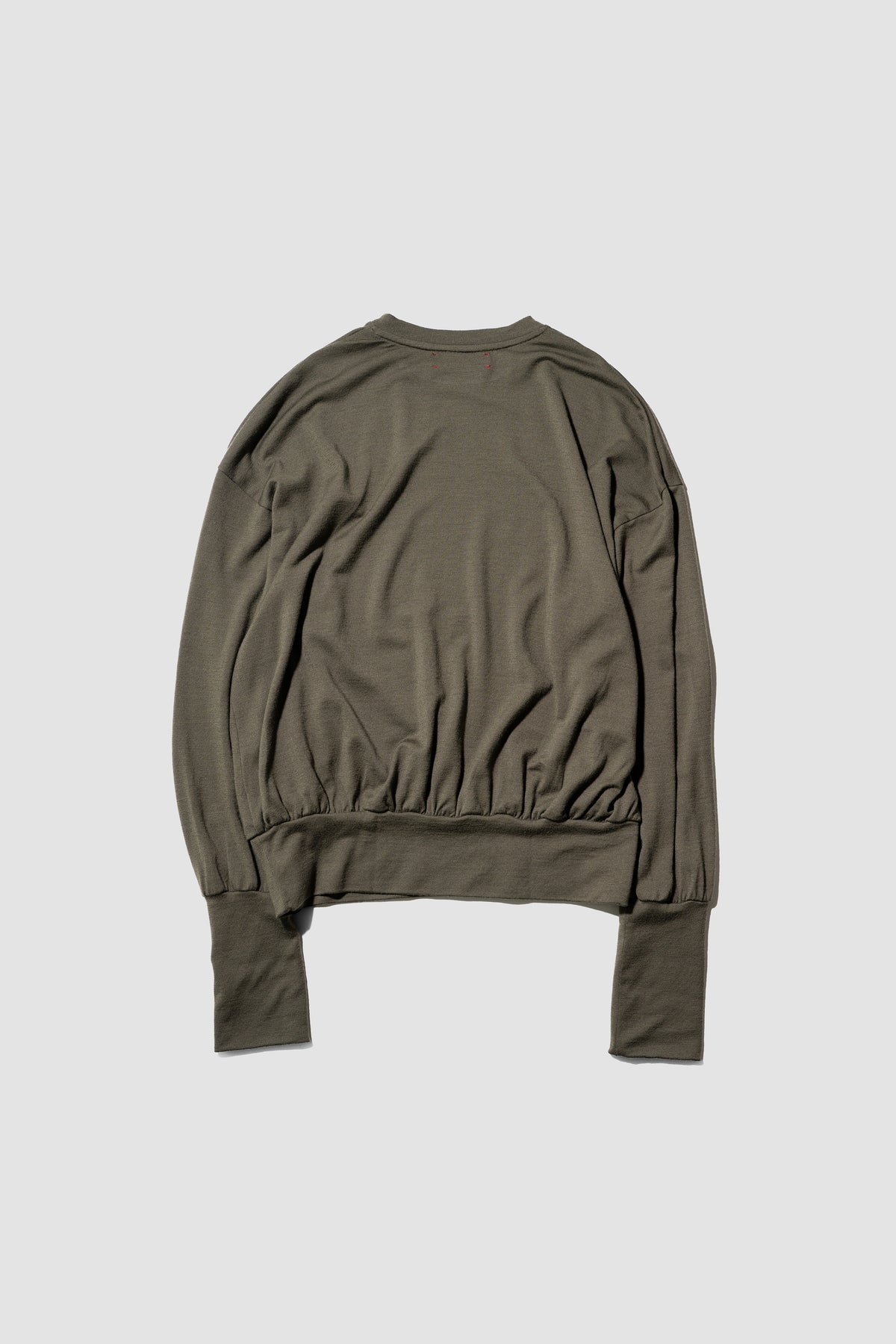 barbell object / wool bo top "khaki"