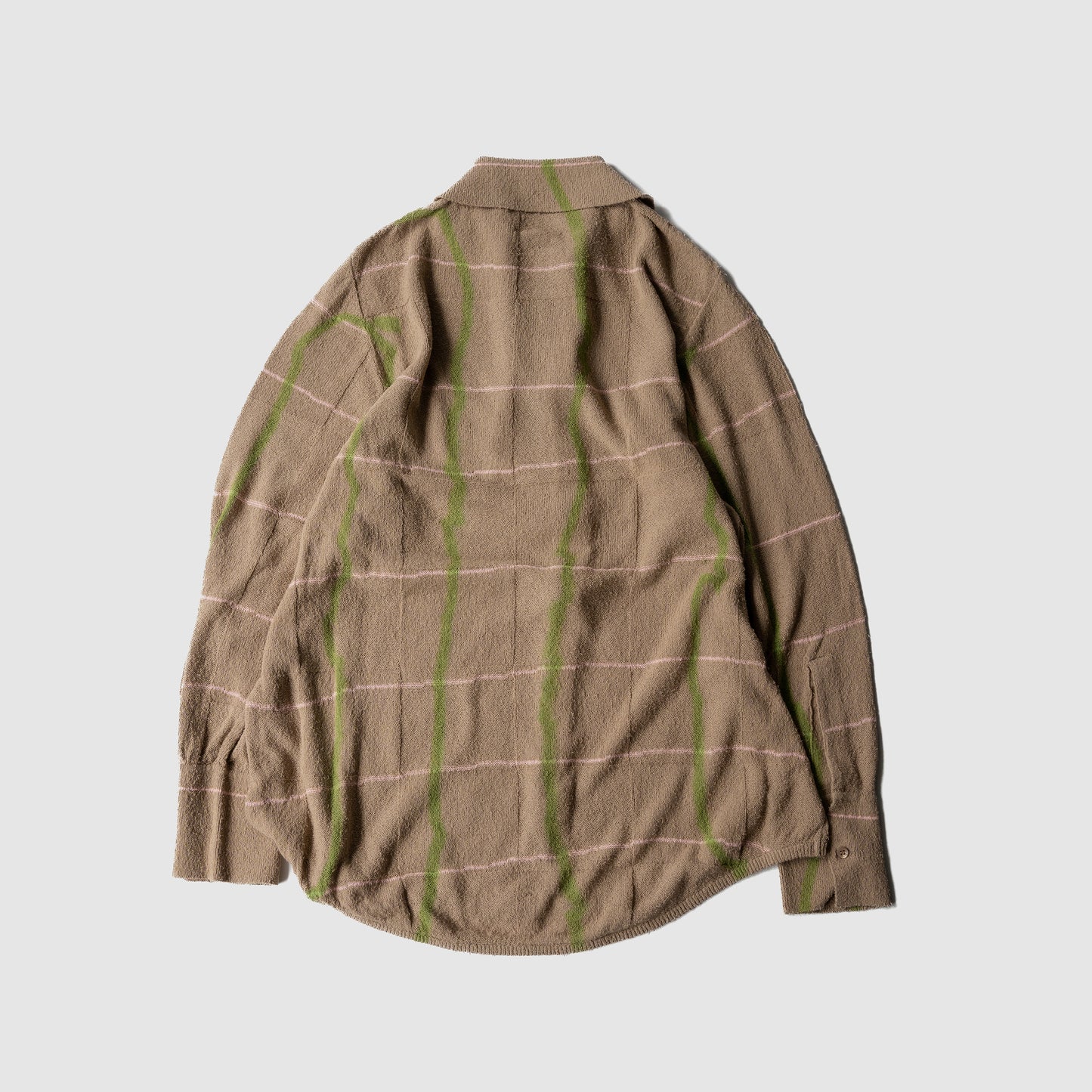 Kota Gushiken/ Chusen Dyeing Plaid Shirt "Beige"