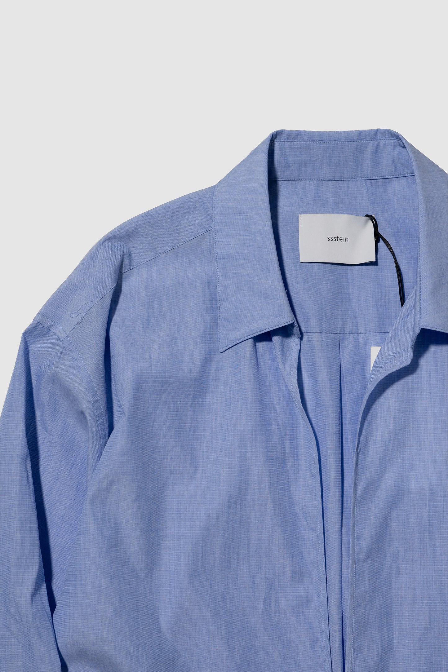 ssstein/ SMOOTH COTTON OVERSIZED SKIPPER SHIRT "BLUE"