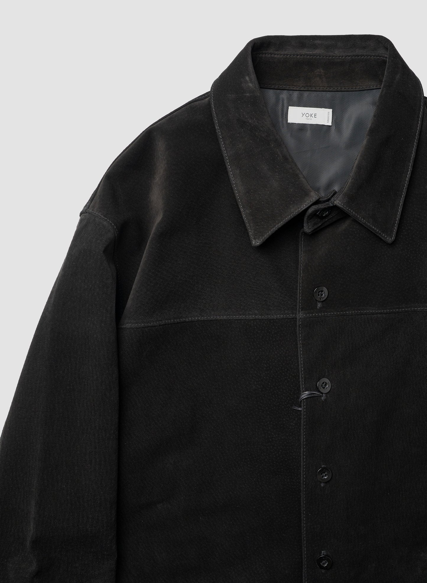 YOKE/ Pig Suede Shirt Jacket "BLACK"