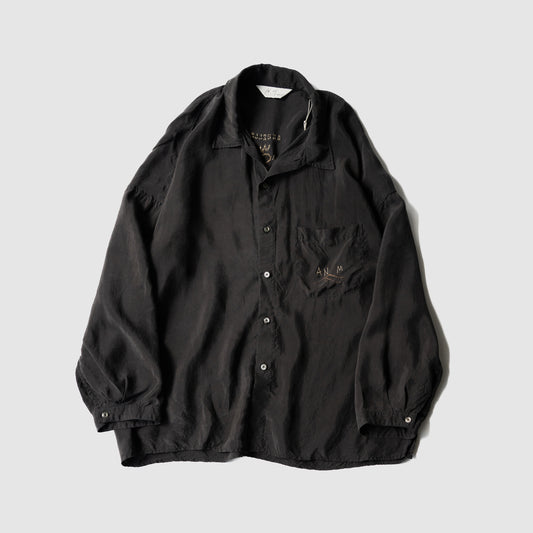ANCELLM / EMBROIDERED SOUVENIR SHIRT "BLACK"