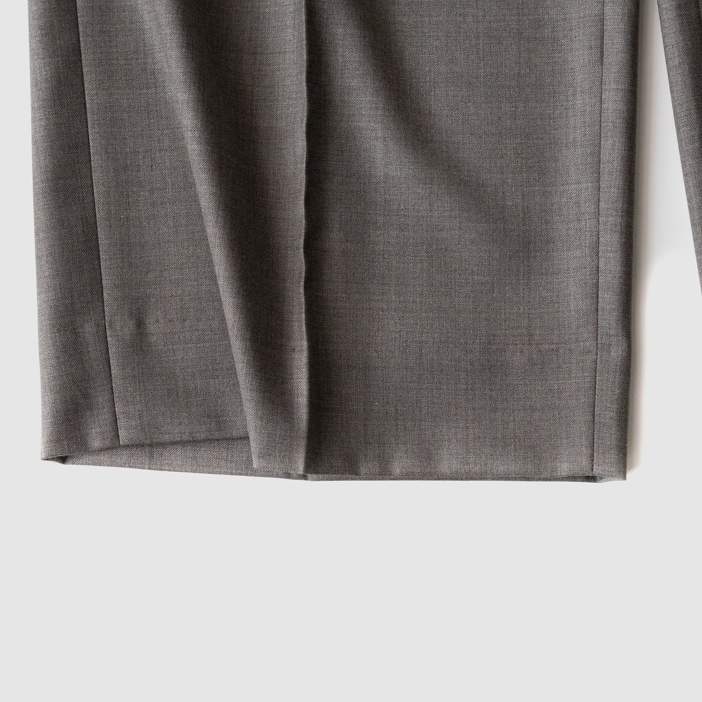 ssstein/ EXTRA FINE WOOL EASY LONG WIDE TROUSERS "GREIGE"