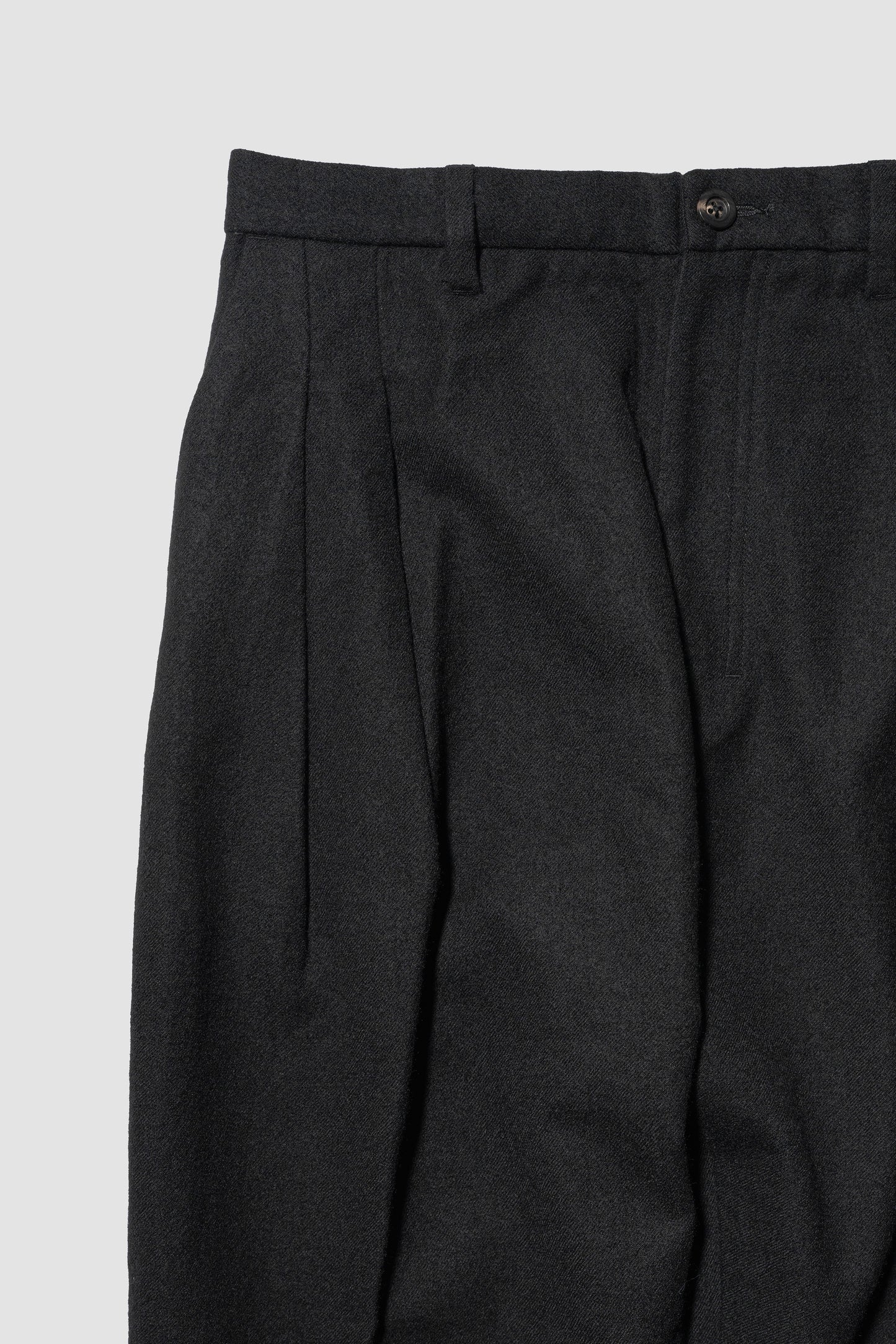 ANCELLM / WOOL SLACKS "BLACK"