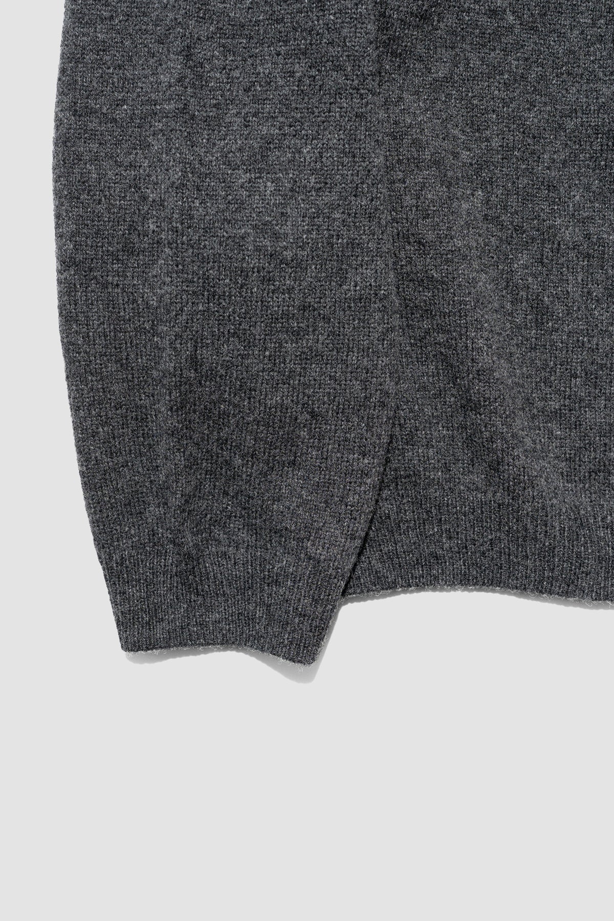 Blanc YM/ Wool Open Collar Knit Shirts "GRAY"