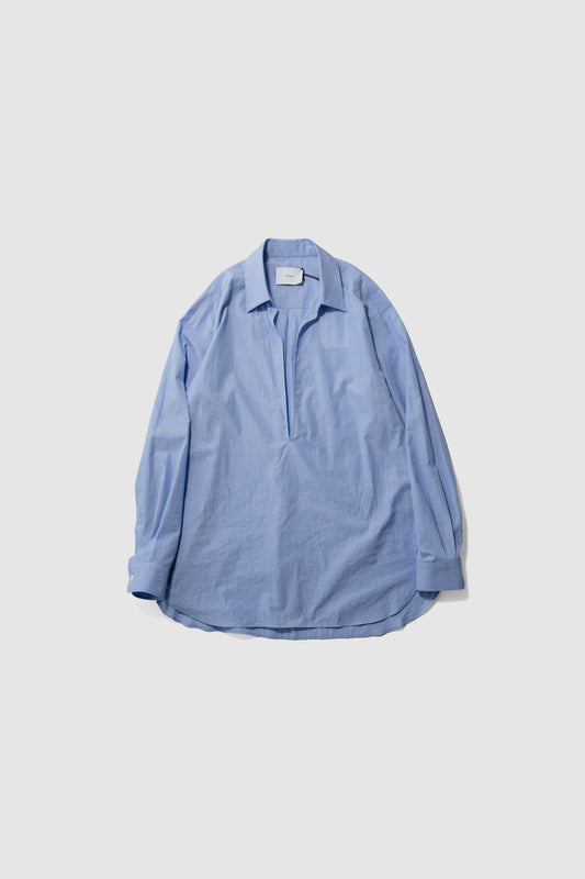 ssstein/ SMOOTH COTTON OVERSIZED SKIPPER SHIRT "BLUE"