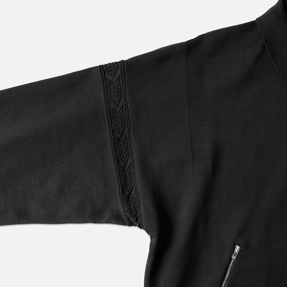 YASHIKI / -ex- Zip up knit blouson "BLACK"