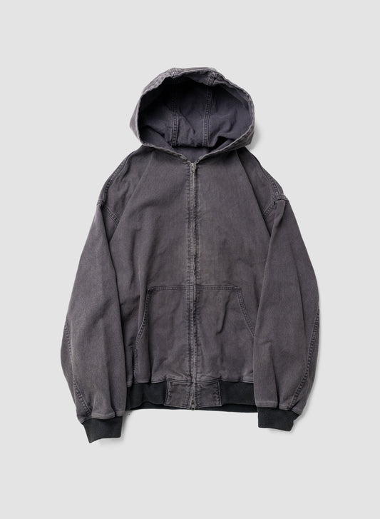 ssstein/ SULFUR DYED OXFORD VINTAGE HOOD JACKET "BLACK"