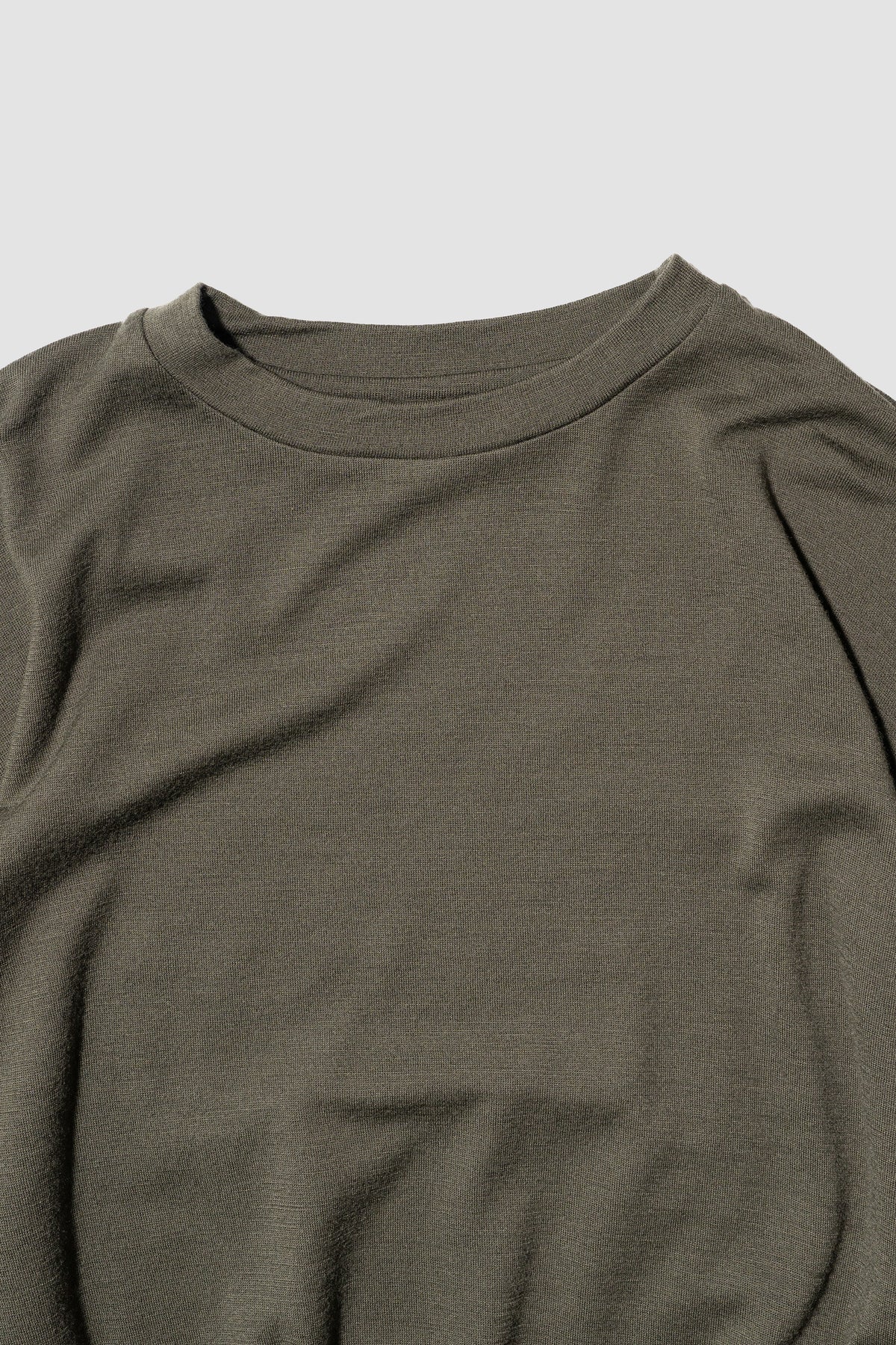 barbell object / wool bo top "khaki"