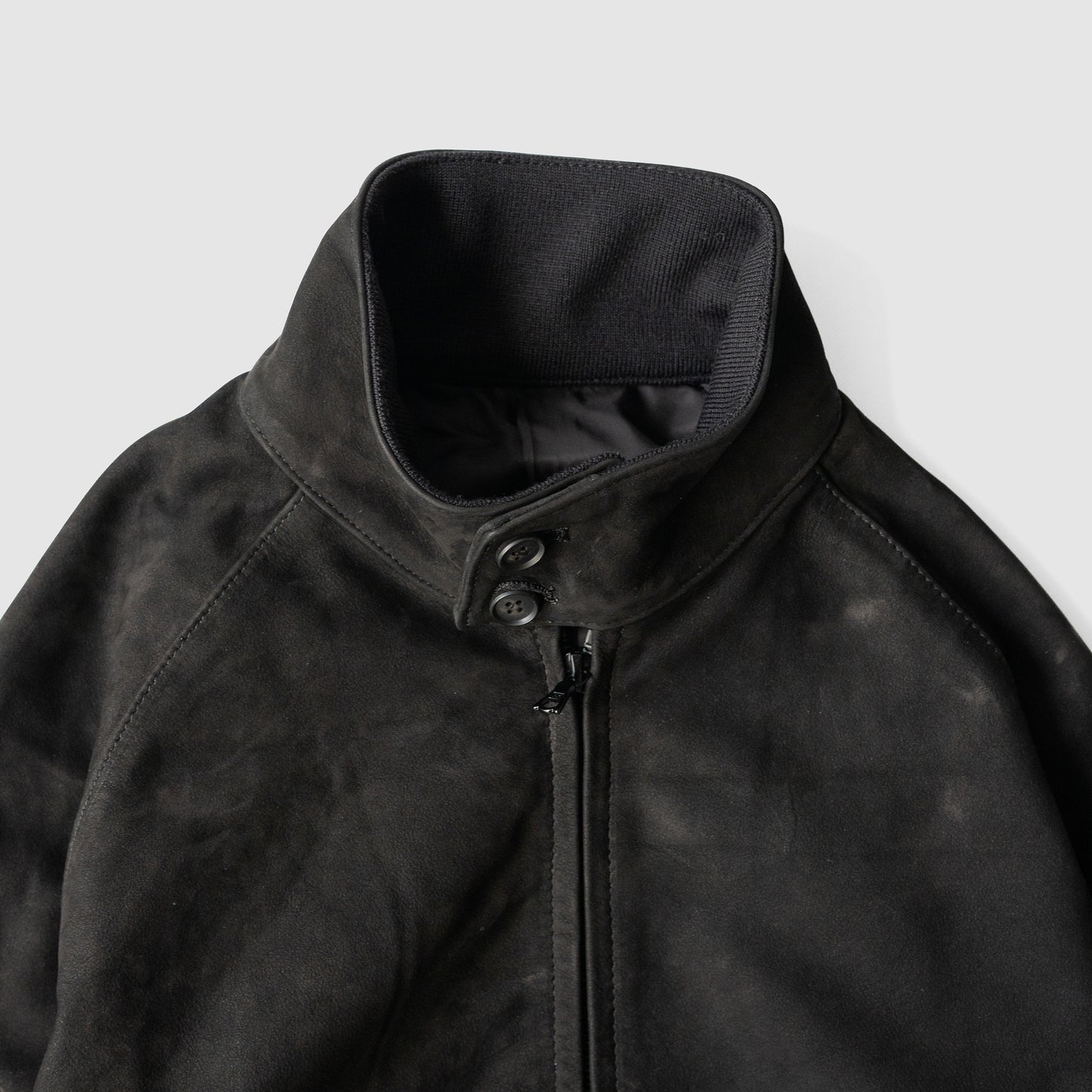 ssstein/ COW NUBUCK SWING TOP JACKET "BLACK"