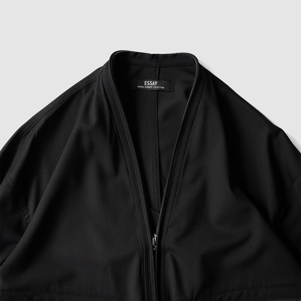 ESSAY/ WOOL ZIP JACKET "BLACK"