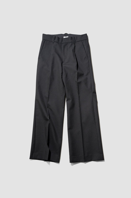 paratrait/ WOOL NONKE SLACKS "BLACK"