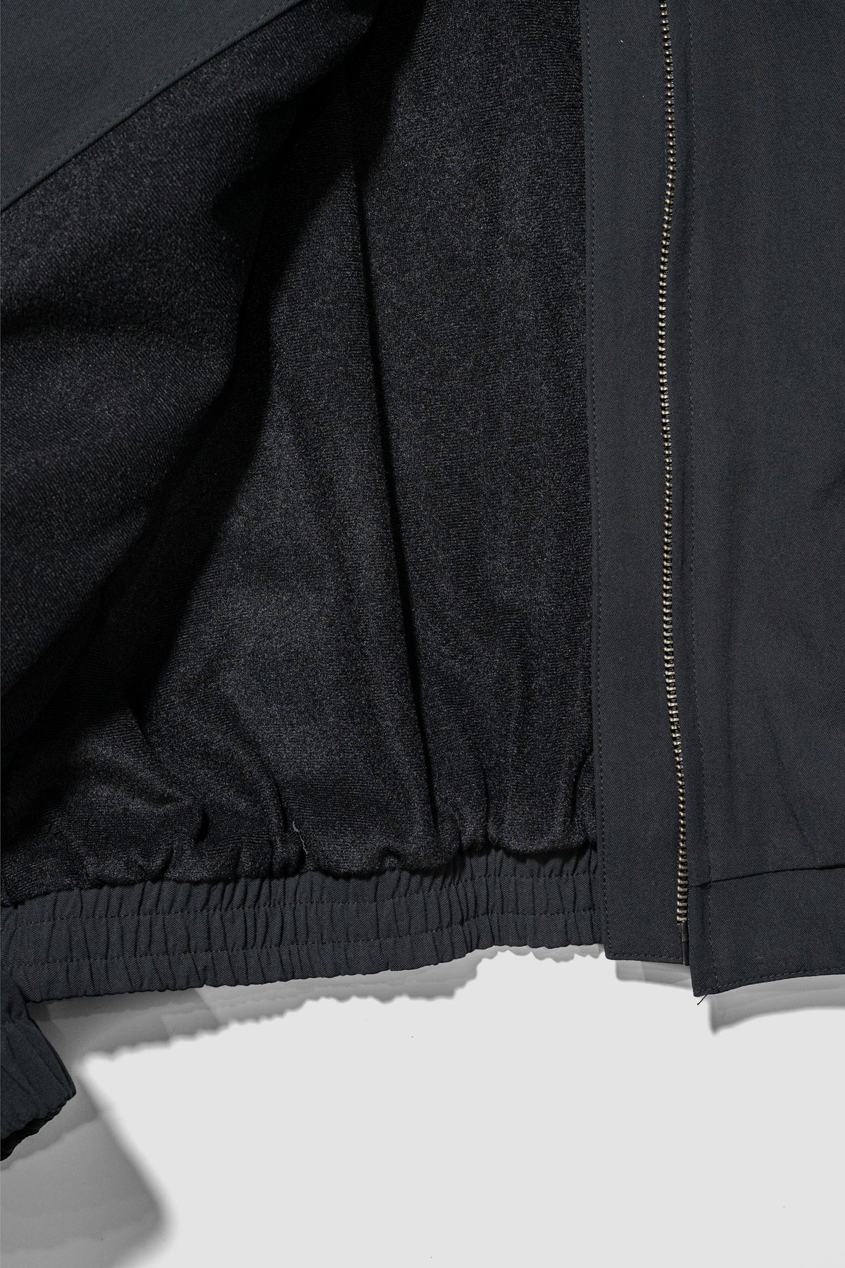 Antwort / LEATHER PIPED COTTON GABARDINE JACKET "BLACK"
