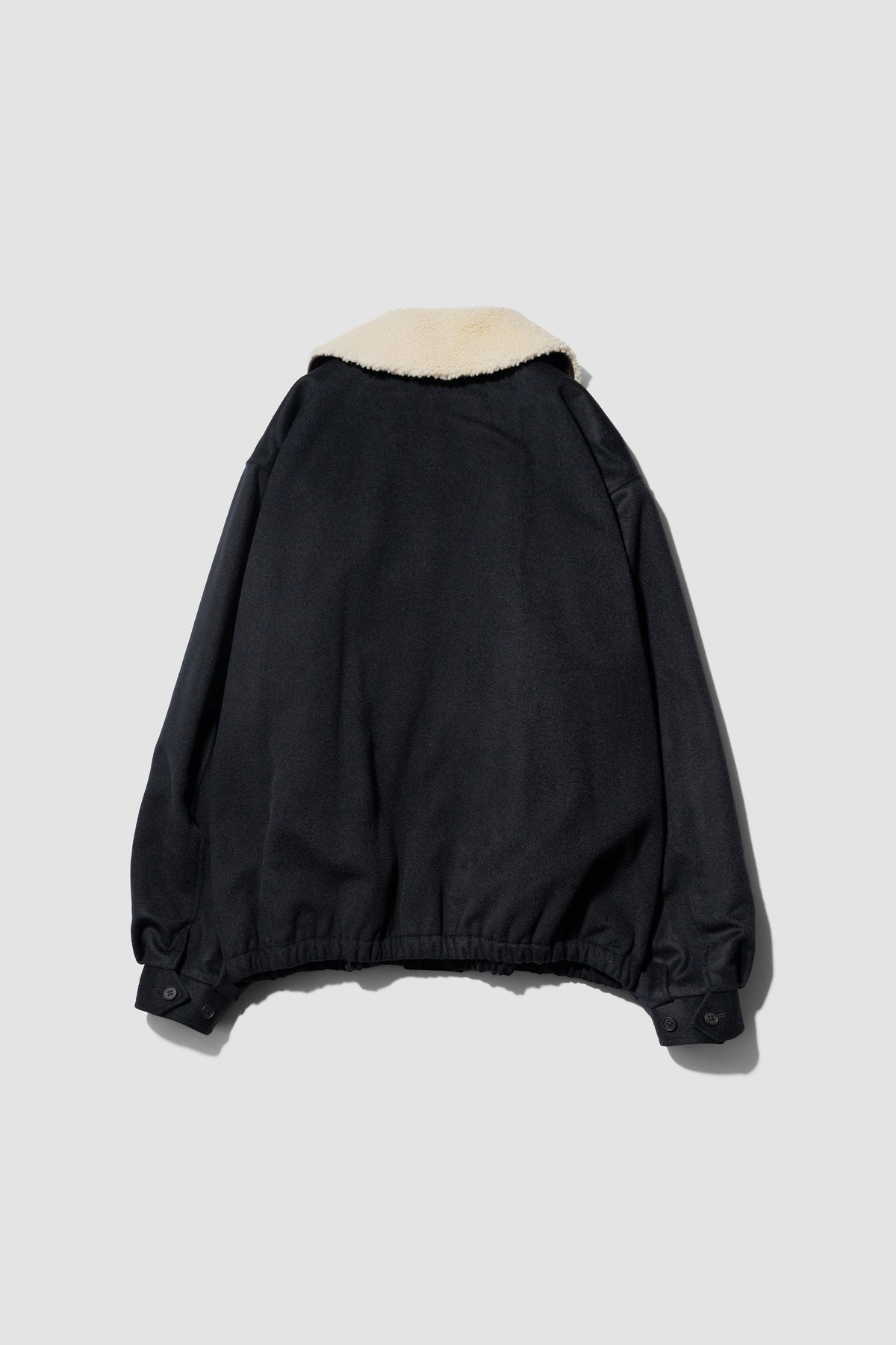 ssstein/ MOUTON COLLAR WOOL CASHMERE PADDED JACKET "DARK NAVY"