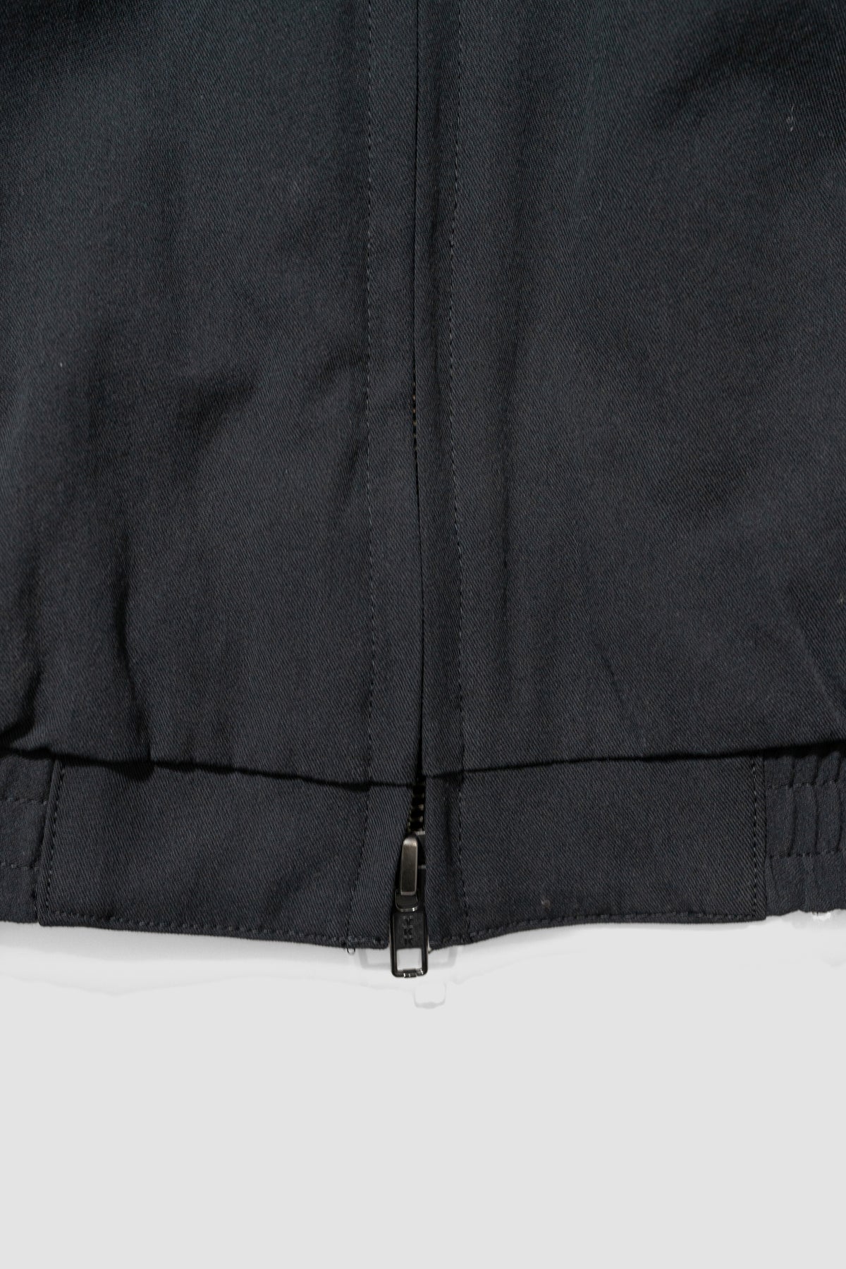 Antwort / LEATHER PIPED COTTON GABARDINE JACKET "BLACK"