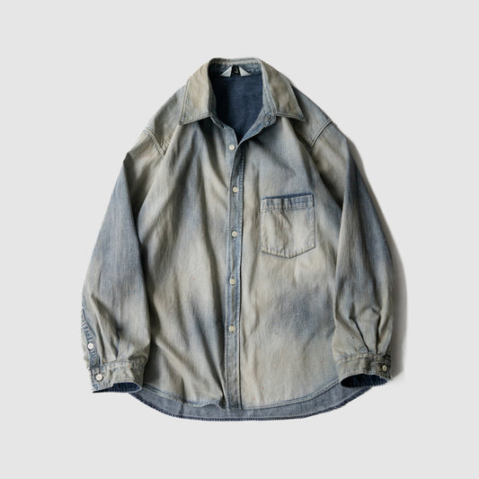 ANCELLM / DENIM DRESS SHIRT "INDIGO"