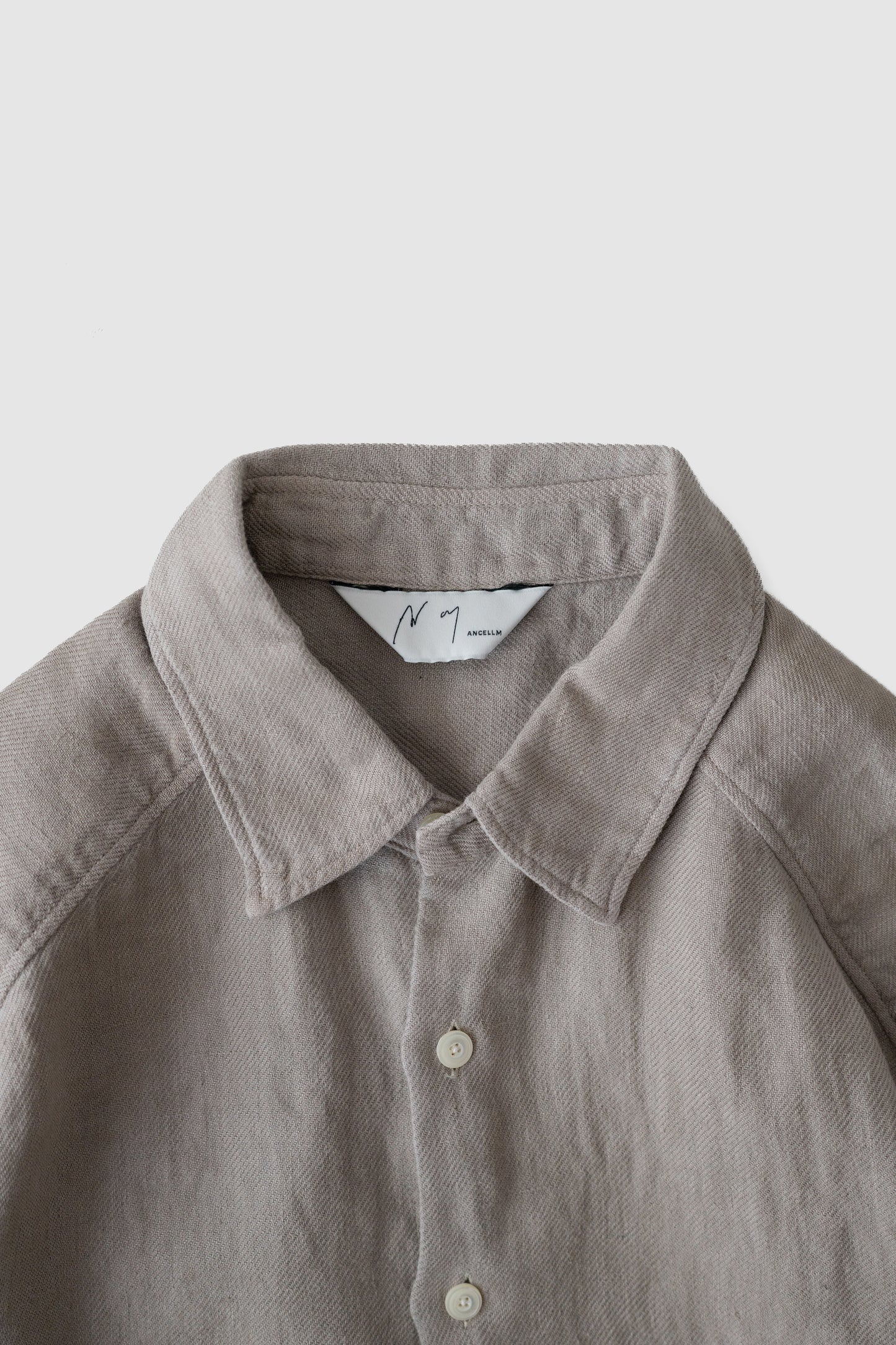 ANCELLM / LINEN OVER SHIRT "BEIGE"