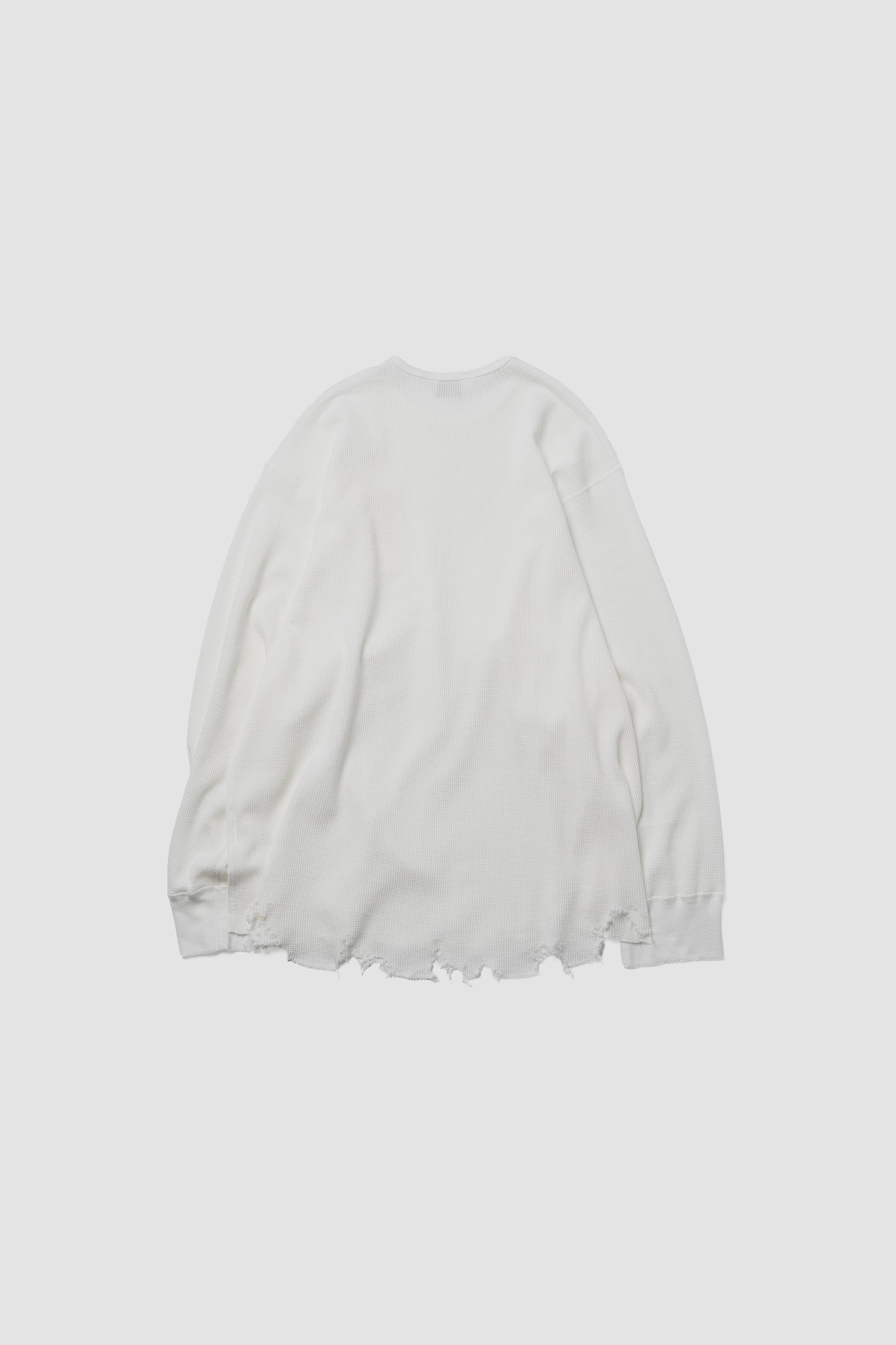 ANCELLM / DAMAGE WAFFLE CREW LS "WHITE"