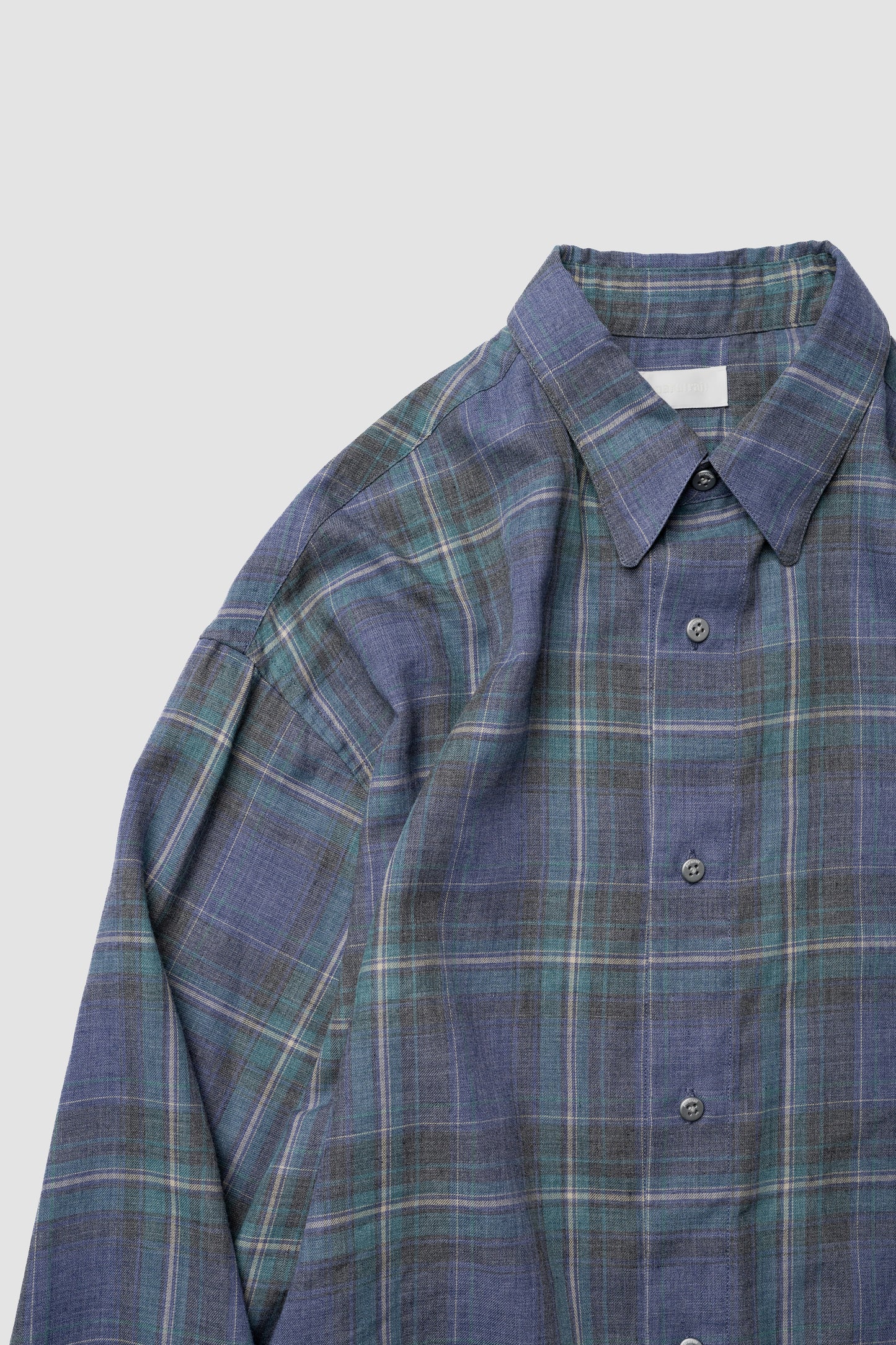paratrait/ CHECK LS SHIRTS "GREEN"